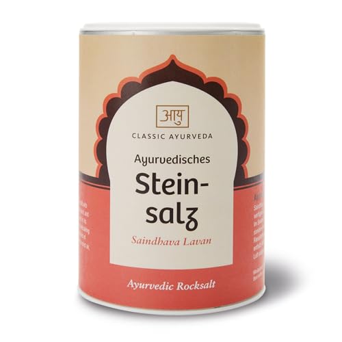 Classic Ayurveda - Steinsalz (gemahlen) - 1 kg - Hochwertiges Salz aus dem Vorgebirge des Himalaya mit hohem Mineralien- und Spurenelementeanteil von Classic Ayurveda