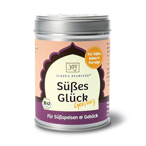 Classic Ayurveda - Bio Süßes Glück Gewürz - 70 g - Wärmende Aromen für Desserts und Weihnachtsgebäck von Classic Ayurveda