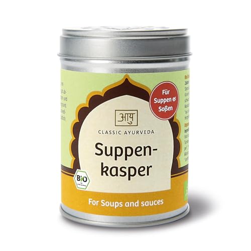 Classic Ayurveda - Bio Suppenkasper Gewürzzubereitung - 90 g - Ayurvedische Gemüsebrühe für vegane Suppen und Saucen von Classic Ayurveda