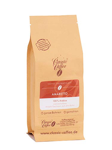 Aromatisierter Kaffee - Amaretto - 250g - Ganze Bohne von Classic Caffee