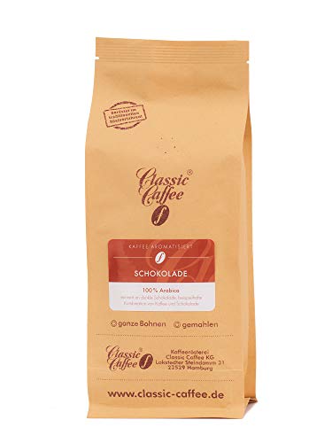 Aromatisierter Kaffee - Schokolade - 1000g - Ganze Bohne von Classic Caffee