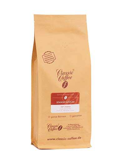 Aromatisierter Kaffee - Spanish Azúcar - 1000g - Ganze Bohne von Classic Caffee