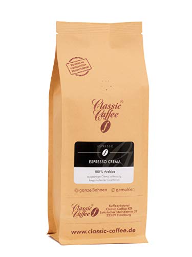 Espresso Crema - 1000g - Ganze Bohne von Classic Caffee