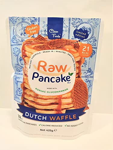 Cleanfoods 21 Kalorien Pfannkuchen l Pancake Dutch Waffle 425g l 32 Pancakes l 21 Kalorien/Pancake l Konjak/Konjac Glucomannan l zubereitung in 2 Min von Clean Foods