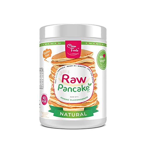 Cleanfoods 21 Kalorien Pfannkuchen l Pancake Neutraler Geschmack l 425g = 32 Pfannkuchen l 21 Kalorien pro Pancake l Konjak/Konjac Glucomannan l Zubereitung in 2 Minuten von Clean Foods
