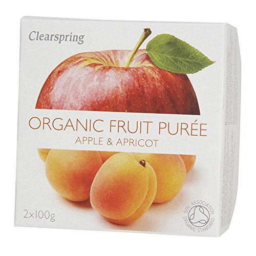 Clear Bio-Apfel & Aprikose Püree (2x100g) - Packung mit 2 von Clearspring