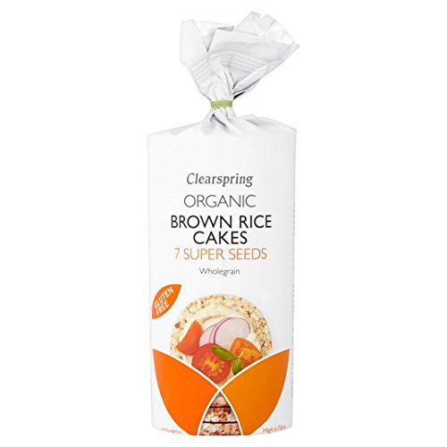 Clear Bio Brown Reiskuchen 7 Super-Seeds 120g von Clearspring