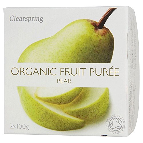 Clear Organic Pear Fruchtpüree Dessert (2x100g) - Packung mit 6 von Clearspring