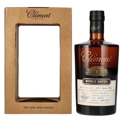 Clément Trés Vieux Rhum Agricole SINGLE BATCH 100% Canne Bleue 46,1% Vol. 0,5l in Geschenkbox von Clément