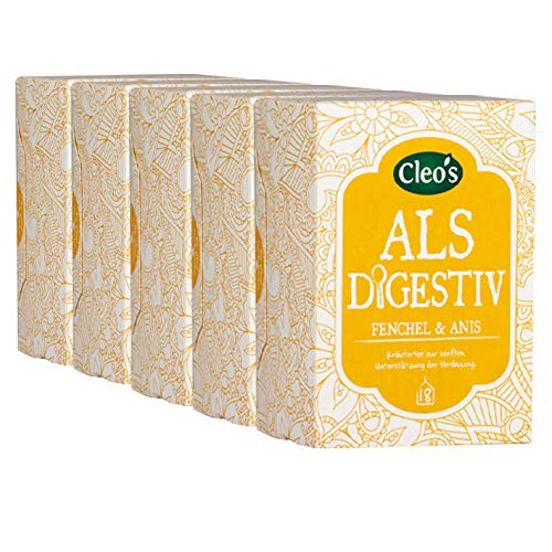 Cleo's Bio Als Digestiv, 18 Aufgussbeutel, 5er Pack von Cleo's