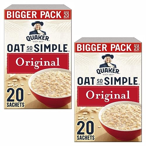 Cleverry Box Set mit Quaker Oat So Simple Original Porridge Oatmeal - 40 Beutel x 27g Haferflocken von Cleverry