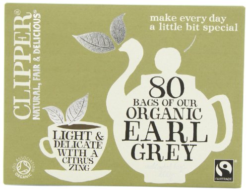 Clipper Organic Fairtrade Everyday Earl Grey Tee, 200 g, 80 Beutel von Clipper