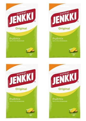 Cloetta Jenkki Xylitol Fruit mix Kaugummi 4 Pack of 100g von Cloetta