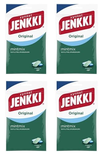 Cloetta Jenkki Xylitol Mint mix Kaugummi 4 Pack of 100g von Cloetta