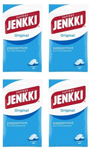 Cloetta Jenkki Xylitol Peppermint Kaugummi 4 Pack of 100g von Cloetta