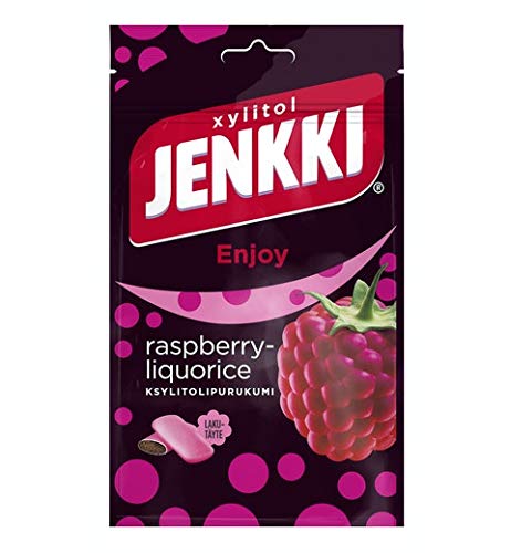 Cloetta Jenkki Xylitol Raspberry Kaugummi 1 Pack of 100g von Cloetta