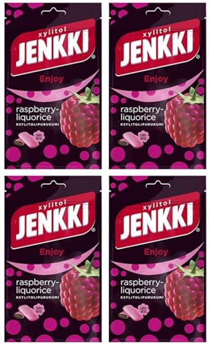 Cloetta Jenkki Xylitol Raspberry Kaugummi 4 Pack of 100g Cloetta Jenkki Xylitol Raspberry Kaugummi 4 Pack of 100g von Cloetta