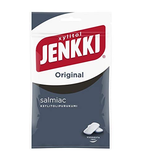 Cloetta Jenkki Xylitol Salmiac Kaugummi 10 Pack of 100g von Jenkki