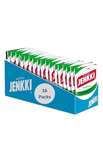 Cloetta Jenkki Xylitol Spearmint Kaugummi 16 Pack of 100g von Cloetta