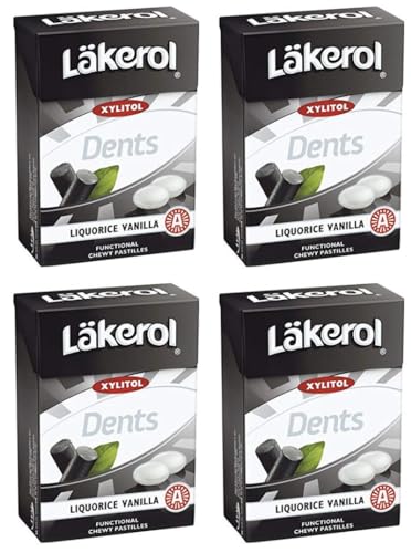 Cloetta Lakerol Dents Vanilla Pastillen 4 Schachteln of 85g Cloetta Lakerol Dents Vanilla Pastillen 4 Schachteln of 85g von Cloetta