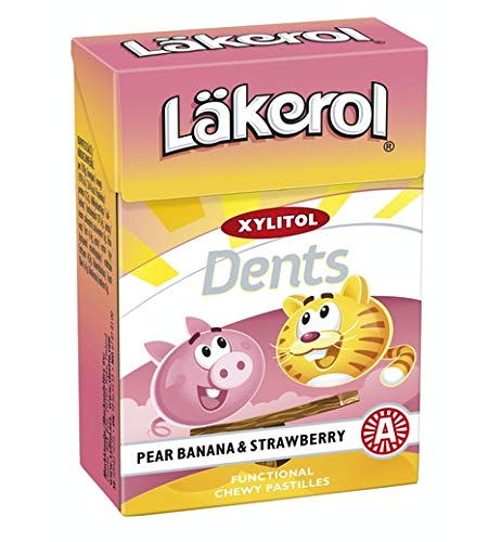 Cloetta Lakerol Pear Banana & Strawberry Pastillen 12 Schachteln of 85g von Cloetta