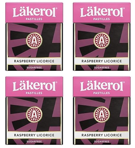 Cloetta Lakerol Raspberry Pastillen 4 Schachteln of 25g von Cloetta