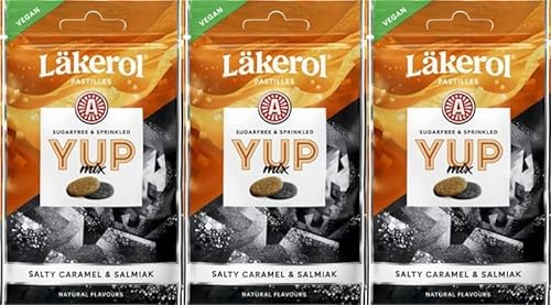 Cloetta Lakerol YUP Mix Salty Caramel & Salmiak Pastillen 3 Pack of 30g von Cloetta