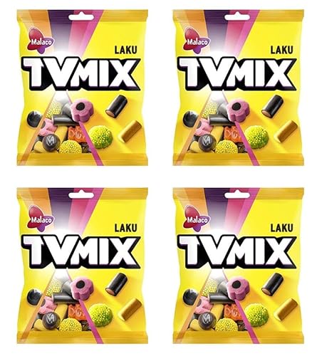 Cloetta Malaco TV MIX Laku Gummiartig 4 Pack of 325g von Cloetta