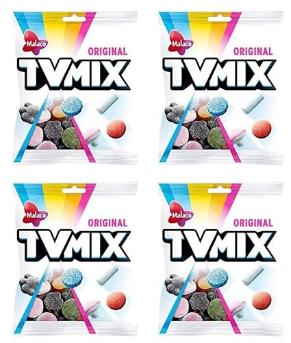 Cloetta Malaco TV Mix Original Gummiartig 4 Pack of 325g von Cloetta