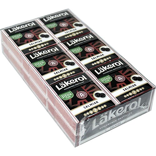 Läkerol Salmiak Pastillen 12 x 23g (Zuckerfrei) von Cloetta