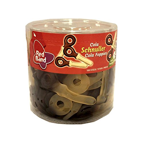 Red Band Fruchtgummi Cola Foppies 100 Stck. Runddose (Cola Schnuller) von Cloetta