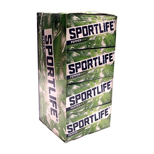 Sportlife Kaugummi Peppermint 48 x 12 Stck. Packung (Minz-Kaugummis) von Cloetta