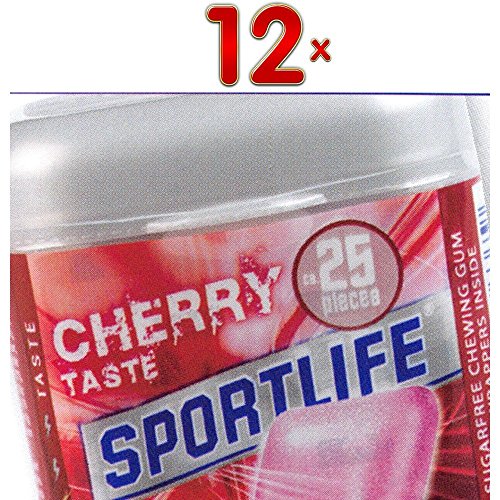 Sportlife Xplode Cherry 12 x 1 Box (Kaugummibox Kirsch) von Cloetta