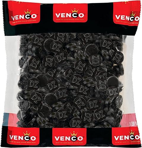 Cloetta 8714200000000 Venco Holland Lakritze 'Dubbelzoute Rondjes' 1 kg Packung (Doppelt gesalzen) von Venco