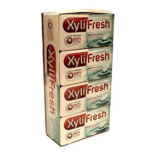 XyliFresh Mentholmint Kaugummi 24 x 12 Stck. Packung (Zuckerfrei, 100% Xylitol) von Cloetta