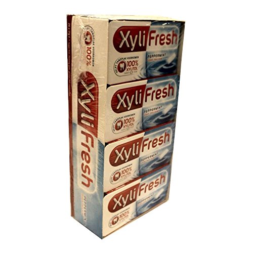 XyliFresh Peppermint Kaugummi 24 x 12 Stck. Packung (Zuckerfrei, 100% Xylitol) von Cloetta