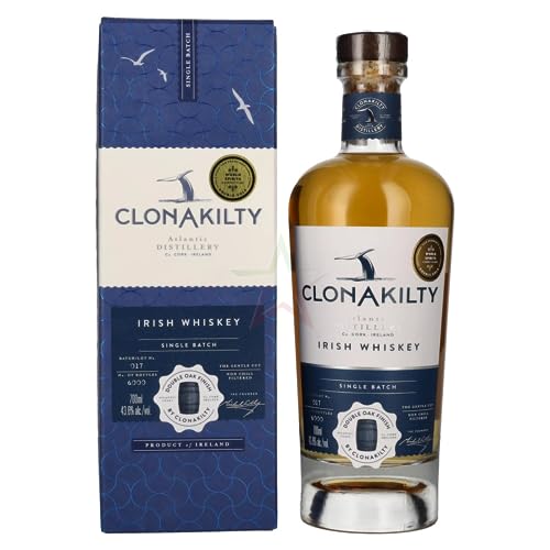 Clonakilty Irish Whiskey SINGLE BATCH Double Oak Finish 43,60% 0,70 Liter von Clonakilty