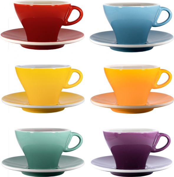 Bunte Milchkaffeetassen Set 6 Stück Bunte Milchkaffeetassen Set 6 Stück von Club House