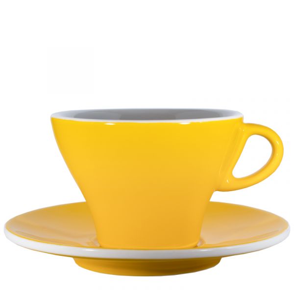 Milchkaffeetasse bunt - Gelb von Club House