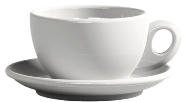 Milchkaffeetasse weiß - dickwandig von Club House