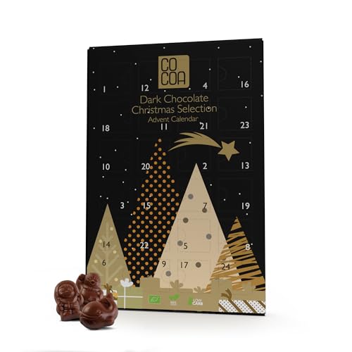 Adventskalender Zartbitterschokolade 70 % BIO 180g/ohne weißen raffinierten Zucker/ROH-Schokolade aus ungerösteten Kakaobohnen/klassische Zartbitterschokolade 70 % Kakao Adventskalender Zartbitterschokolade 70 % BIO 180g/ohne weißen raffinierten Zucker/ROH-Schokolade aus ungerösteten Kakaobohnen/klassische Zartbitterschokolade 70 % Kakao von Co coa