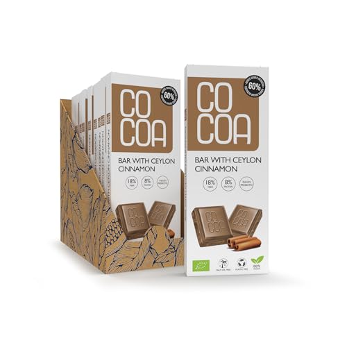 BIO weiße Zimttablette 10x40g (400g)/60% weniger Zucker, kohlenhydratarmer Snack mit Inulin-Probiotikum, Schokolade mit niedrigem Zuckergehalt, perfekt für eine kohlenhydratarme Ernährung von Co coa