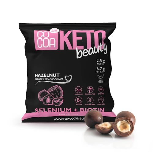 CO COA Haselnüsse in Keto-Beauty-Schokolade - Zuckerfreie Süßigkeiten mit MCT Öl, Schokolade ohne Zucker, Low Carb Snack für ketogene Ernährung, ohne Geschmackszusätze CO COA Haselnüsse in Keto-Beauty-Schokolade - Zuckerfreie Süßigkeiten mit MCT Öl, Schokolade ohne Zucker, Low Carb Snack für ketogene Ernährung, ohne Geschmackszusätze von Co coa