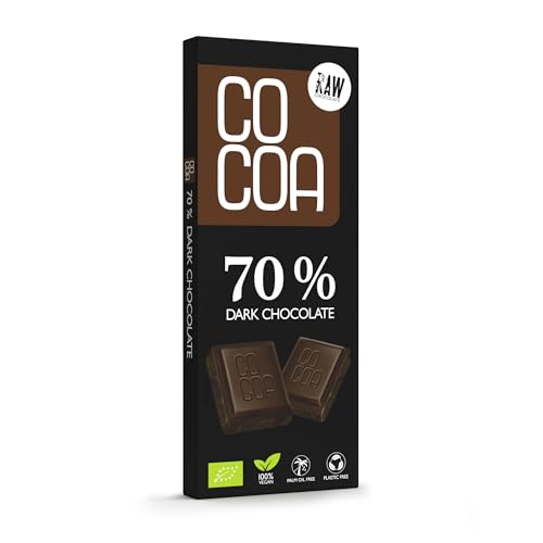 Dunkle Schokolade 70% BIO 40 g, kein weißer raffinierter Zucker, ROH-Schokolade aus ungerösteten Kakaobohnen, klassische dunkle Schokolade 70% Kakao Dunkle Schokolade 70% BIO 40 g, kein weißer raffinierter Zucker, ROH-Schokolade aus ungerösteten Kakaobohnen, klassische dunkle Schokolade 70% Kakao von Co coa