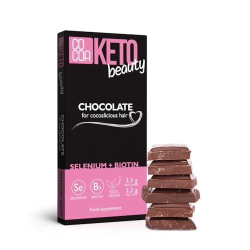 Keto Beauty Schokolade 40g, enthält Biotin und Selen, kohlenhydratarmer Snack mit MCT-Öl, ohne Zuckerzusatz, nur 3,3g Kohlenhydrate, perfekt für eine ketogene Ernährung Keto Beauty Schokolade 40g, enthält Biotin und Selen, kohlenhydratarmer Snack mit MCT-Öl, ohne Zuckerzusatz, nur 3,3g Kohlenhydrate, perfekt für eine ketogene Ernährung von Co coa