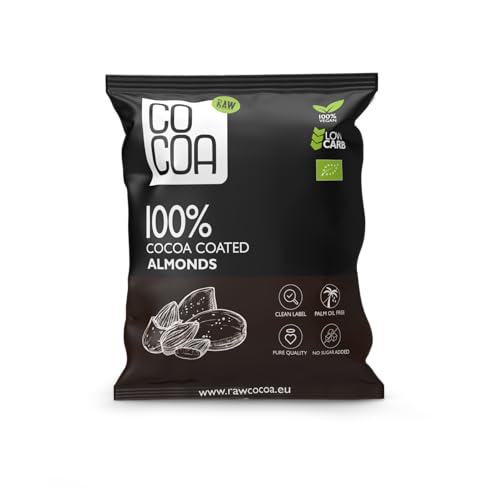 Mandeln in Kakao 100% BIO 70 g zuckerfreie Rohschokolade aus ungerösteten Kakaobohnen 100% von Co coa
