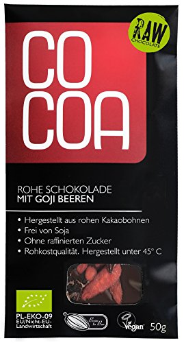 Raw Cocoa Bio Schokoladentafeln 50 g (Goji Beeren) von Co coa