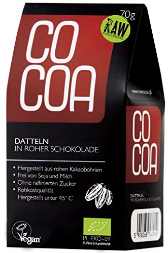 Raw Cocoa Bio Schokofrüchte 4 x 70 g (Datteln in Roher Schokolade) von Co coa