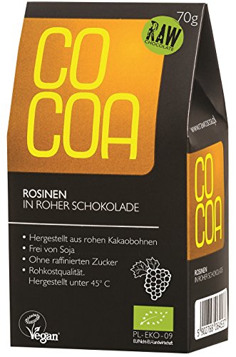 Raw Cocoa Bio Schokofrüchte 70 g (Rosinen in Roher Schokolade) von Co coa