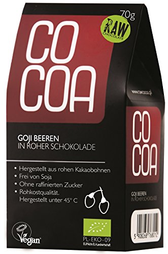 Raw Cocoa Bio Schokofrüchte 70 g (Goji Beeren in Roher Schokolade) von Co coa